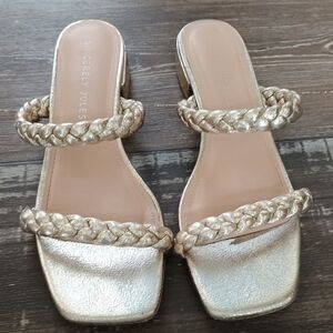 Gold Braided Women's Sandals